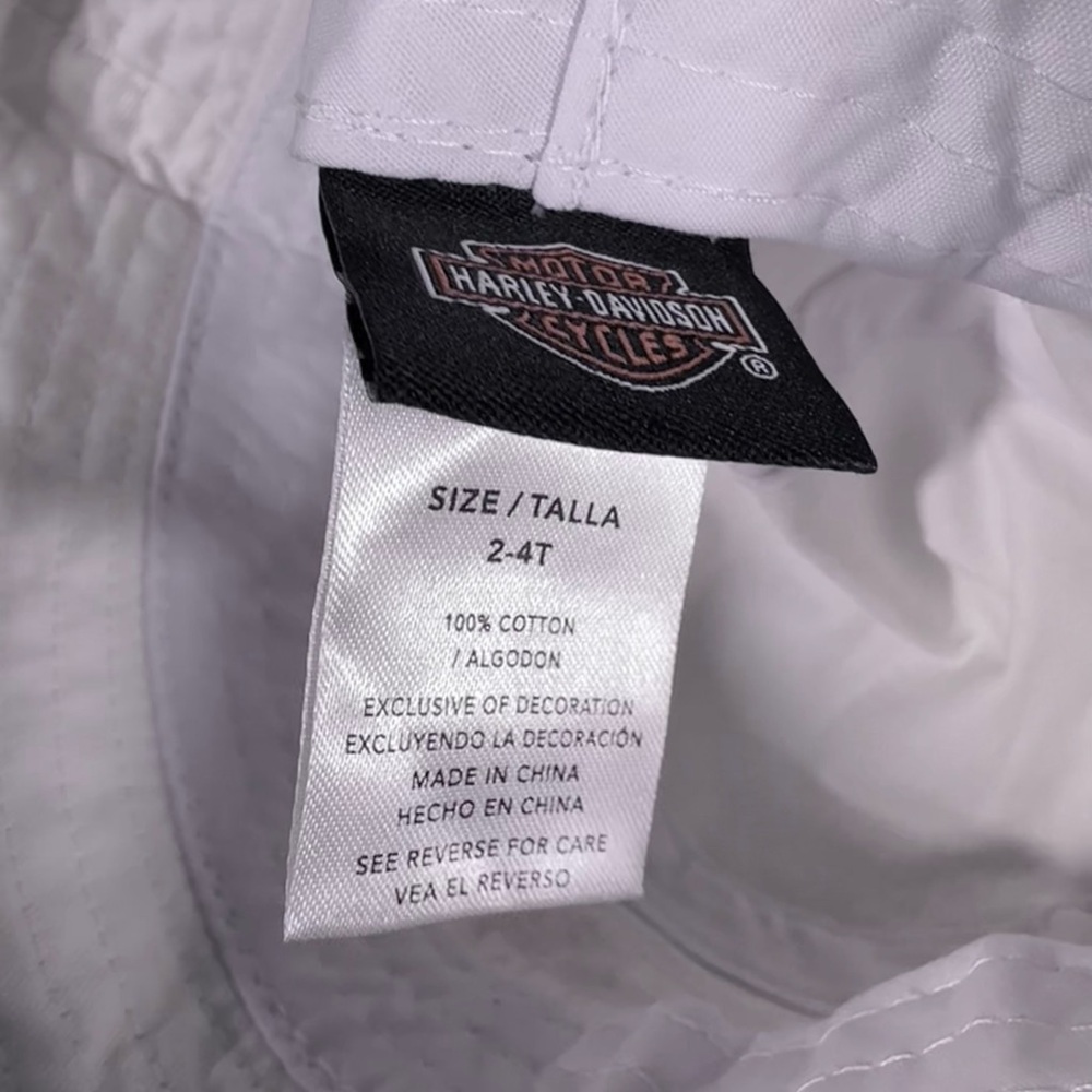 Harley-Davidson White Flame Logo Bucket Hat - Picture 5 of 5
